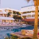 Flamingo Cancun pool dusk