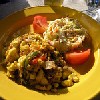 Ackee con bacalao,Ocho Ríos, Jamaica, Jamaica