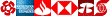Banamex, AMEX, HSBC, Santander, Banorte, ScotiaBank Inverlat